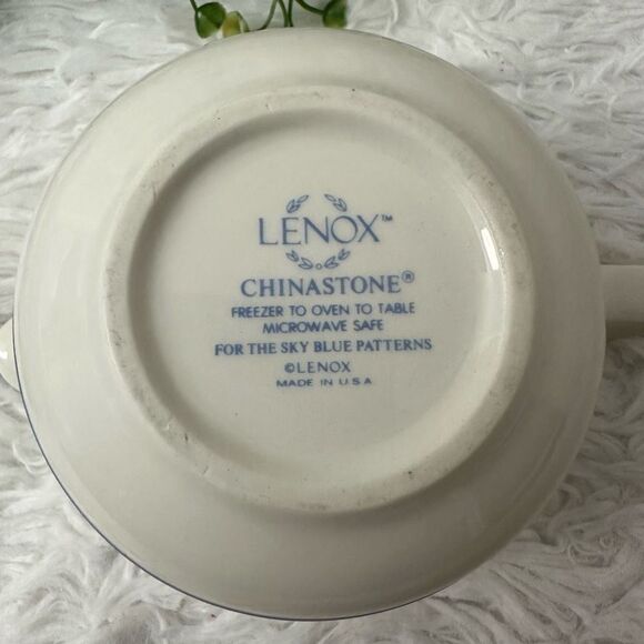 Lenox Chinastone For the‎ Sky Blue Pattern Creamer Pitcher Jar 3” Height - Picture 6 of 7